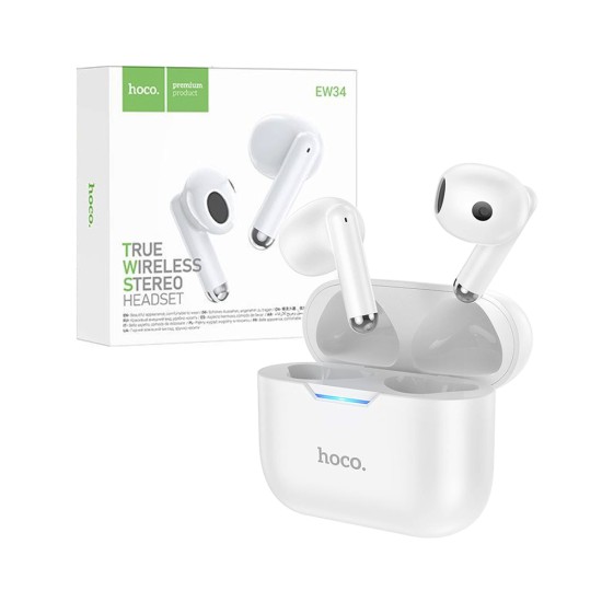 Hoco True Wireless Earbuds EW34 Full Bluetooth V5.3 White